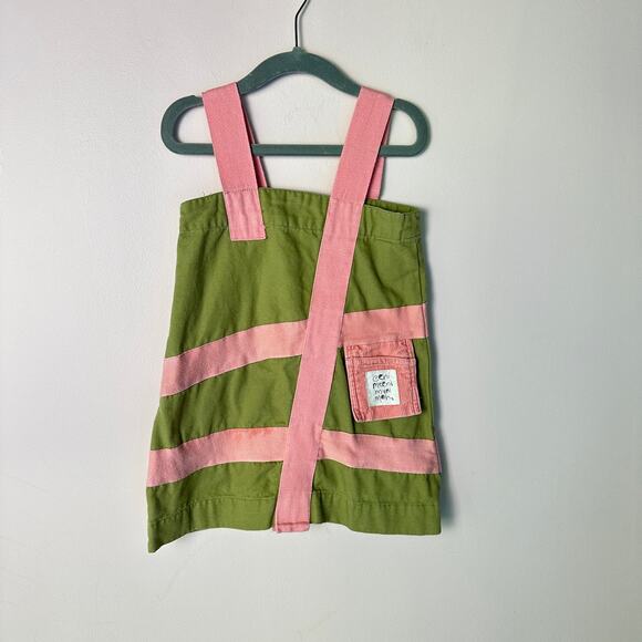 Eeni Meeni Miini Moh Dress Size 2 2T Pink Green Abstract Unique Minimalist - Picture 1 of 10